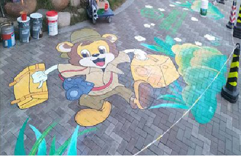 保靖夏季画地面彩绘会遇到的问题