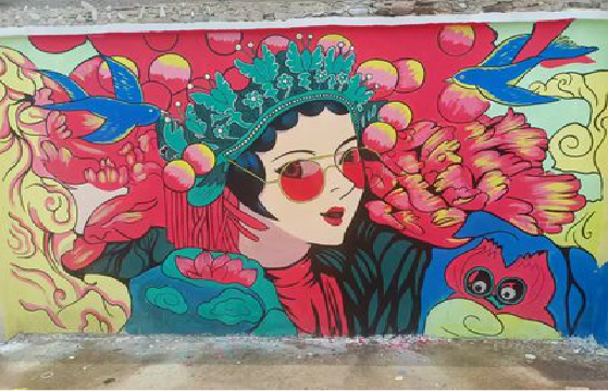 保靖墙体彩绘-网红墙