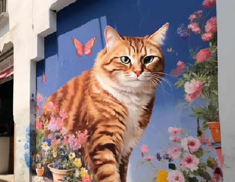 保靖自己绘制有个性的手绘墙