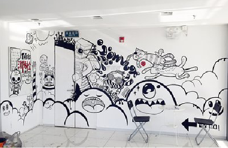 保靖手绘墙并非传统涂鸦。